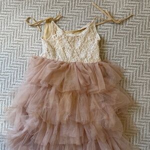 Amazon Kids Formal Dress in Cream and Tan